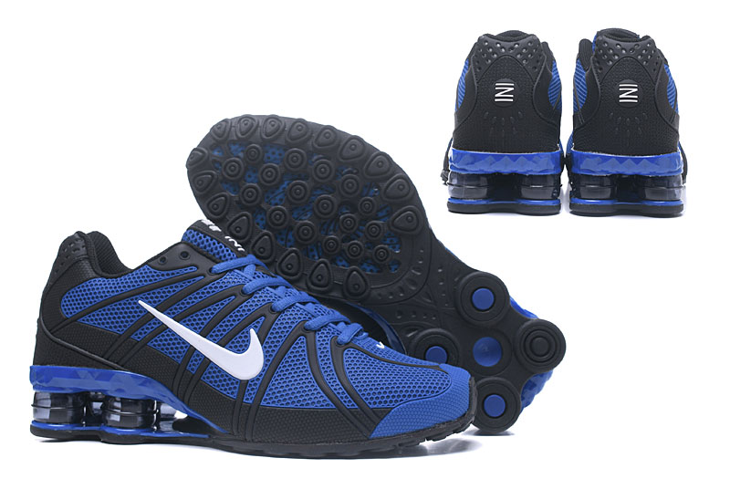 Men Nike Shox OZ Blue Black White Shoes - Click Image to Close